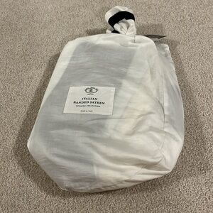 Restoration Hardware RH Italian Banded Sateen Bed Skirt New w tags Made in Italy